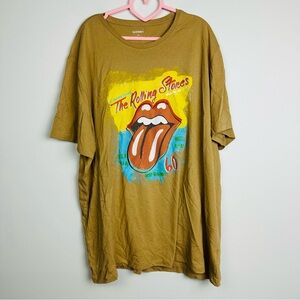 Old Navy NWT The Rolling Stones Mustard Tee Size XXXL